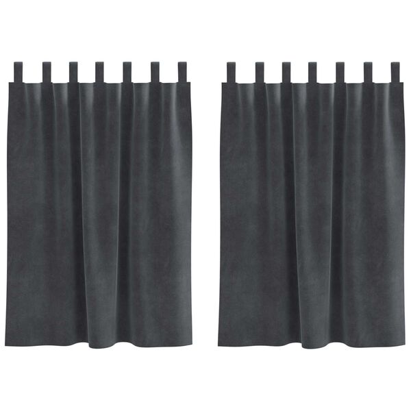 vidaXL Užtemdymo užuolaidos 2 pcs Šviesiai pilka 140 x 140 cm Aksomas