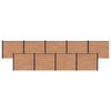 vidaXL Tvoros plok&scaron;tė 9 vnt. 1524 x 146 cm WPC ir aliuminis Ruda