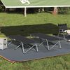 vidaXL Sulankstoma Kempingo Lova 2 pcs Juoda 194 x 62,5 x 42,5 cm
