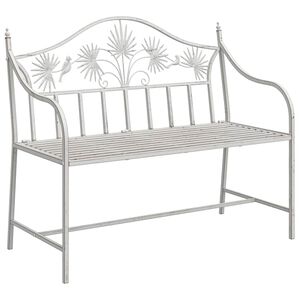 vidaXL Sodo suolas Antikinė balta 104 x 52,5 x 89 cm Plienas