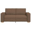 vidaXL Dvivietė sofa, ruda, 140 cm, audinys