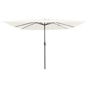 vidaXL Sodo skėtis Smėlio 295 x 295 x 245 cm Poliesteris ir plienas