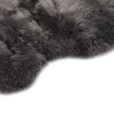 vidaXL Avies kailio kilimėlis, šviesiai pilkos spalvos, 60x180 cm