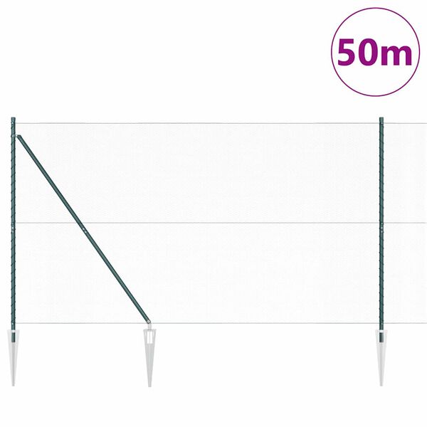 vidaXL Tvorelės stulpas Žalia 50 x 1,6 m (13 mm tinklas)