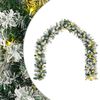 vidaXL Kalėdinė girlanda Žalia ir balta 270 cm PVC 50 LED