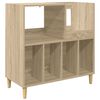 vidaXL Plok&scaron;telių grotuvo stovas Sonoma ąžuolas 82 x 39,5 x 82,5 cm