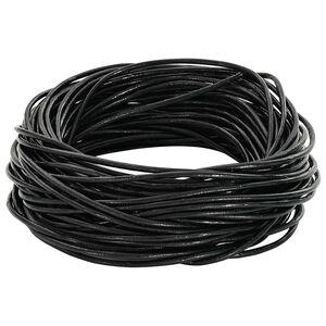 vidaXL Odinė gija 1 Juoda &Oslash;1 mm x 5 m Oda