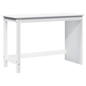 vidaXL Stalas Balta 112 x 50 x 75 cm Kietas pu&scaron;ies medis