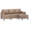vidaXL Trivietė sofa su pakoja, kapučino spalvos, 180cm, dirbtinė oda
