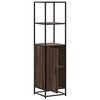vidaXL Highboard Rudas ąžuolas 35,5x35x139 cm Mediena ir metalas
