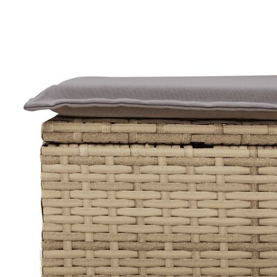 vidaXL Sofos komplektas su pagalvėlėmis, 10 dalių, smėlio, poliratanas
