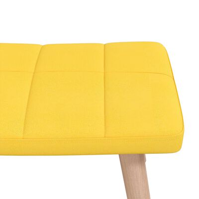 vidaXL Supama kėdė su pakoja, garstyčių geltonos spalvos, audinys