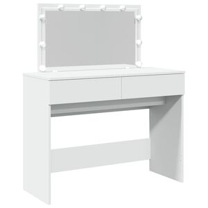 vidaXL Kosmetinis staliukas su LED, baltos spalvos, 100x40x120cm