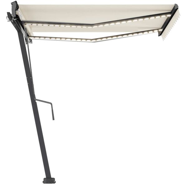 vidaXL Pastatoma automatinė markizė, kreminės spalvos, 350x250cm
