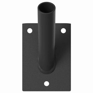 vidaXL Vėliavos Stiebo Laikiklis Juoda 10,5 x 7,5 x 0,25 cm Plienas