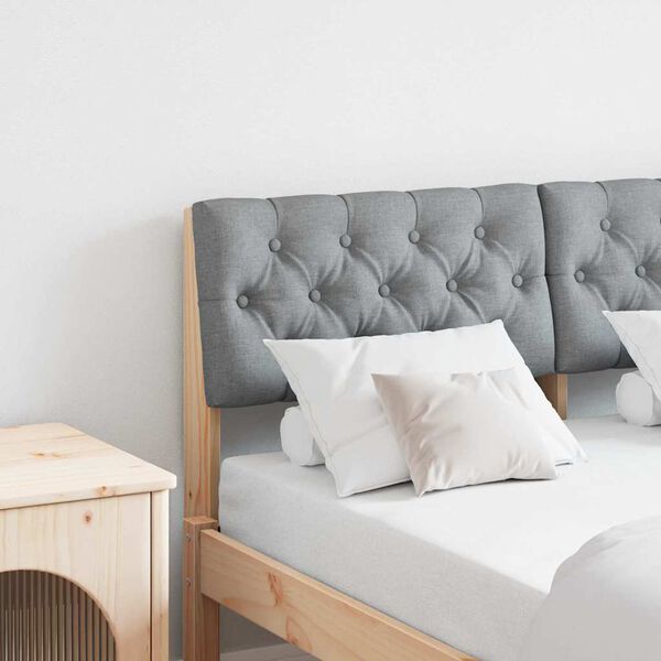 vidaXL Apmu&scaron;ta lovos galvūgalis &Scaron;viesiai pilka 120 cm