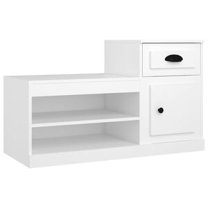 vidaXL Spintelė batams, baltos spalvos, 100x42x60cm, apdirbta mediena
