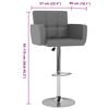 vidaXL Baro taburetės, 2vnt., pilkos spalvos, dirbtinė oda
