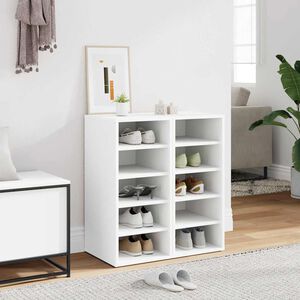 vidaXL Spintelės batams, 2vnt., baltos, 31,5x35x70cm, apdirbta mediena
