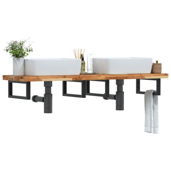 vidaXL Lentyna praustuvui, plienas ir akacijos medienos masyvas