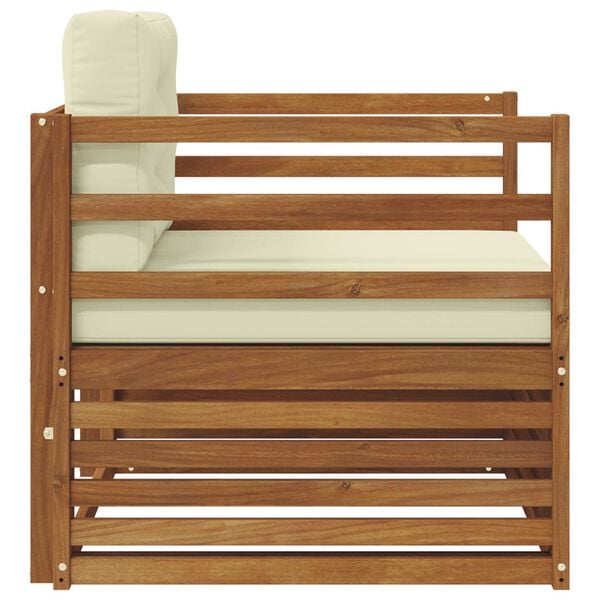 vidaXL Lauko sofos komplektas Tvirta akacijos mediena ir poliesteris