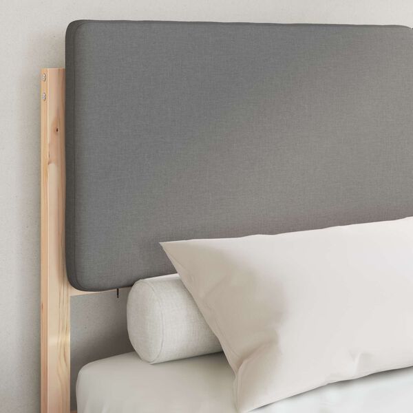 vidaXL Lovo rėmas su apmu&scaron;tu galvūgaliu &Scaron;viesiai pilka 160 x 200 cm