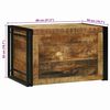 vidaXL Saugojimo dėžė 80 x 50 x 50 cm Rupus mango medis ir metalas