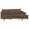 vidaXL Trivietė sofa su pakoja, rudos spalvos, 180cm, audinys