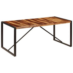 vidaXL Valgomojo stalas, 180x90x75cm, rausv. dalberg. medienos masyvas