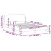 vidaXL Lovos rėmas su galvūgaliu Dover rožinis 140x200cm aksomas