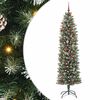 vidaXL Dirbtinis lieknas Kalėdų medis Žalia ir balta 210 cm