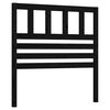 vidaXL Lovos galvūgalis, juodas, 106x4x100cm, pu&scaron;ies medienos masyvas