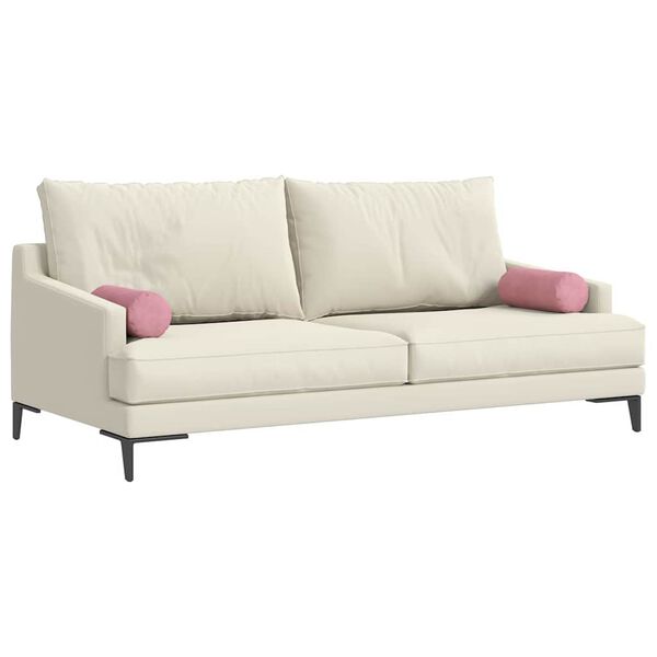 vidaXL Pagalvės 2 pcs Rožinė Ø 15 x 40 cm Kordūrinis audinys