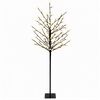 vidaXL LED rutuliukų Kalėdų eglutė Juoda 18 x 18 x 120 cm Plienas