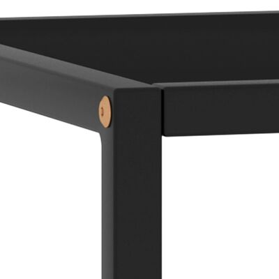 vidaXL Kavos staliukas su juodu stiklu, juodas, 90x90x50cm