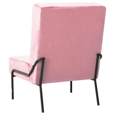 vidaXL Poilsio kėdė, rožinės spalvos, 65x79x87cm, aksomas