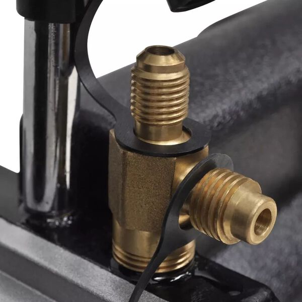 vidaXL Vakuumo siurblys su 2 krypčių kolektoriaus matuoklių rinkiniu