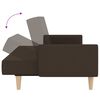 vidaXL Dvivietė sofa-lova su pakoja, tamsiai rudos spalvos, audinys