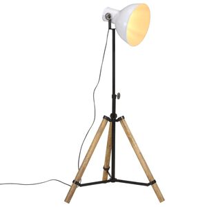 vidaXL Tor&scaron;eras, baltos spalvos, 75x75x90-150cm, 25W, E27