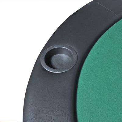 vidaXL 10 žaidėjų pokerio stalviršis, sulankstomas, žalias