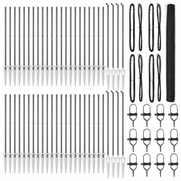 vidaXL Tvora su stulpais Pilka 1.6 x 100 m PVC dengtas plienas