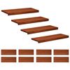 vidaXL Laiptų pakopos 12 vnt. 80 x 25 x 2 cm Ruda Kietas bukas medis