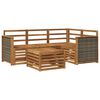 vidaXL Lauko sofos komplektas 5 pcs Natūrali 59 x 59 x 37 cm