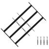 vidaXL Langų saugos grotelės su 3 skersinėmis 3 vnt. 43-74 cm