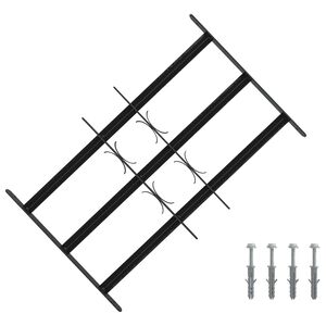 vidaXL Langų saugos grotelės su 3 skersinėmis 3 vnt. 43-74 cm