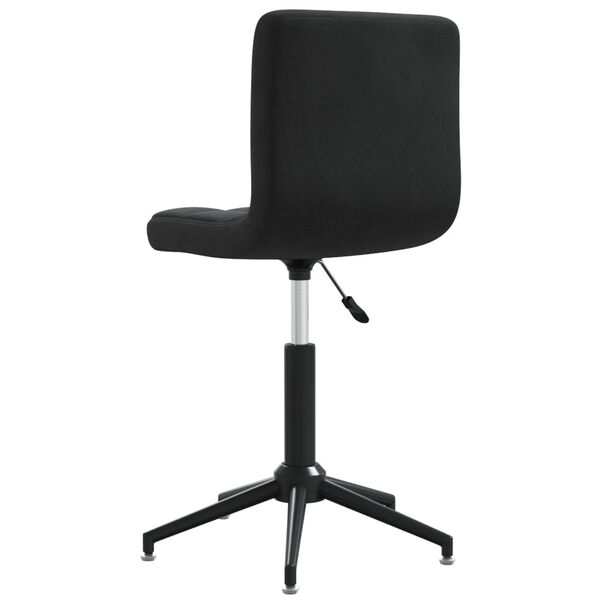 vidaXL Pasukamos valgomojo kėdės, 6vnt., juodos spalvos, aksomas