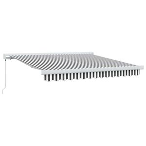 vidaXL I&scaron;traukiama markizė, antracito/balta, 3x2,5m, audinys/aliuminis
