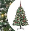 vidaXL Dirbtinė Kalėdų eglutė Žalia 120 cm PVC, plastikas ir plienas