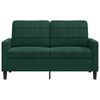 vidaXL Dvivietė sofa, tamsiai žalios spalvos, 120cm, aksomas
