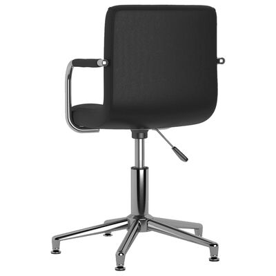 vidaXL Pasukama valgomojo kėdė, juodos spalvos, dirbtinė oda (334750)
